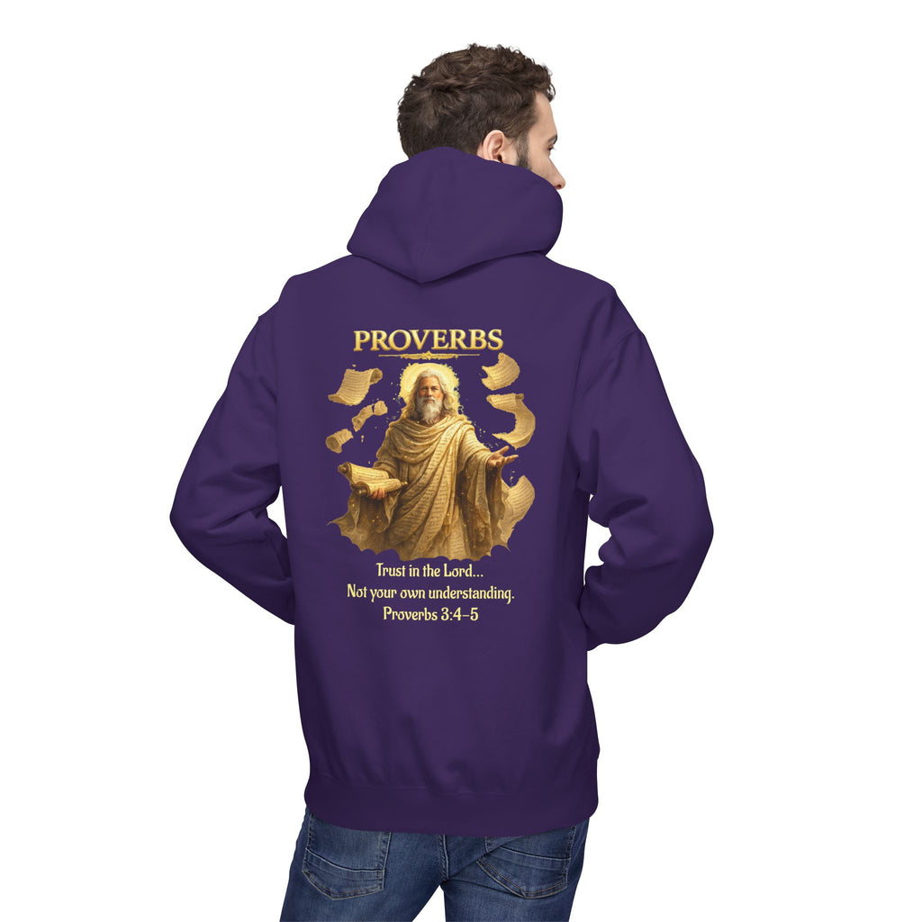 Proverbs “Trust in the Lord” Hoodie – Christian Scripture Pullover | Proverbs 3:5 Faith Sweatshirt