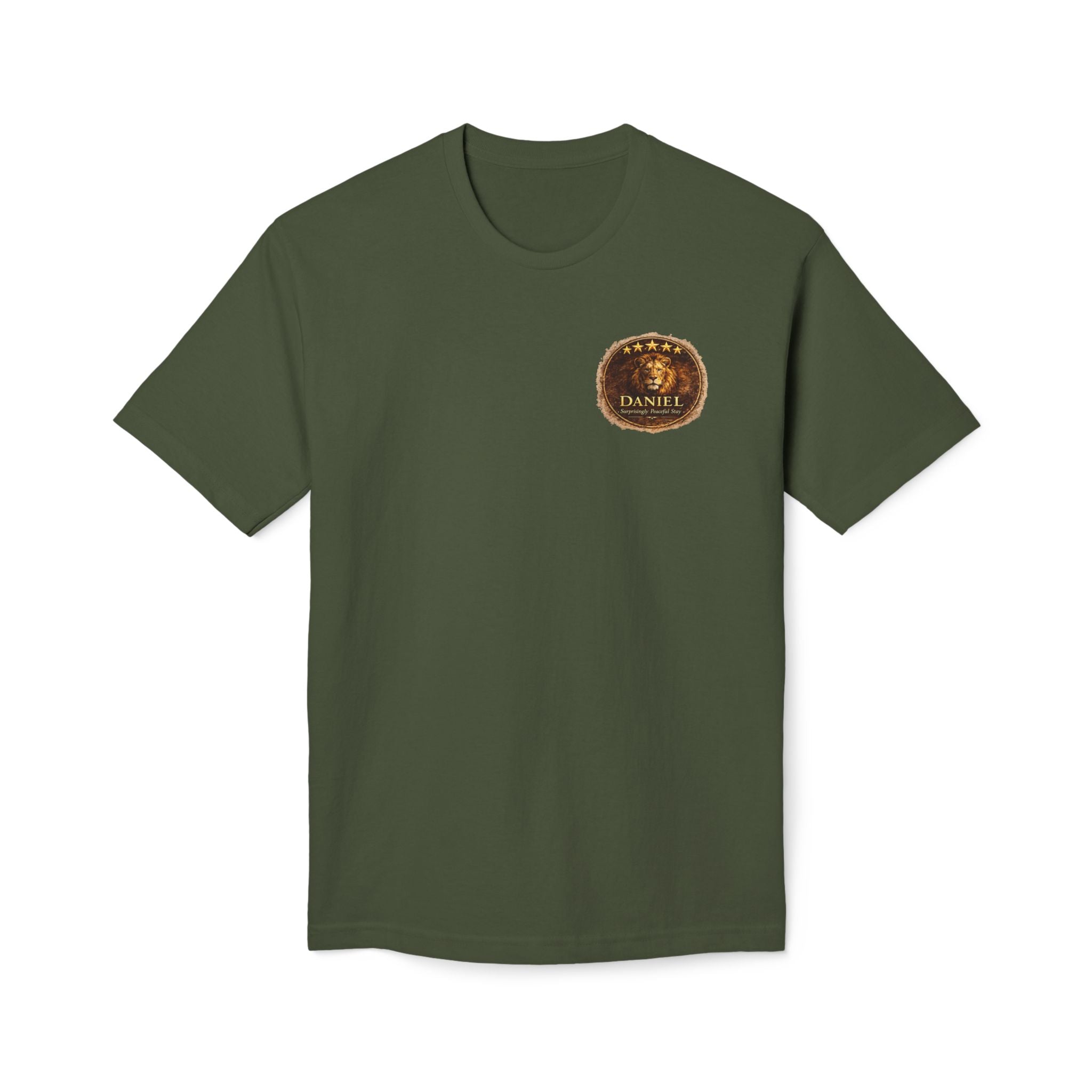Daniel's Lion Den Stay T-Shirt | Five-Star Faith Series Christian Shirt | Faith Freedom Creations