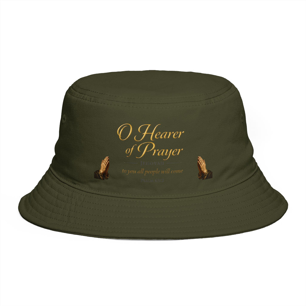 O Hearer of Prayer Bucket Hat – Psalm 65:2 Faith-Inspired Scripture Hat | Faith & Freedom Creations