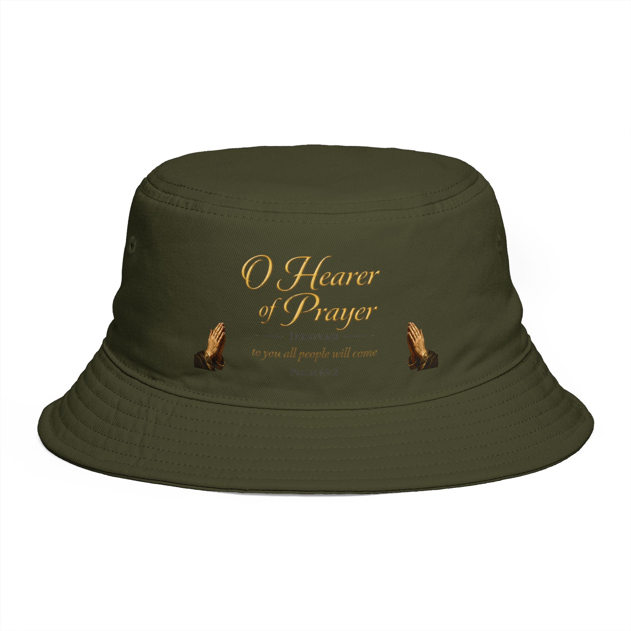 O Hearer of Prayer Bucket Hat – Psalm 65:2 Faith-Inspired Scripture Hat | Faith & Freedom Creations