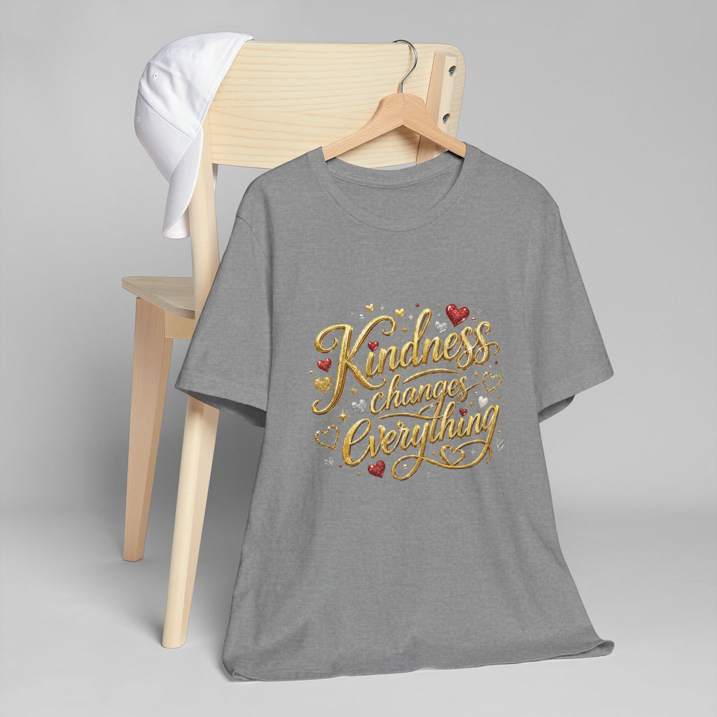Kindness Changes Everything T-Shirt | Inspirational Script Graphic Tee | Soft Everyday Kindness Shirt