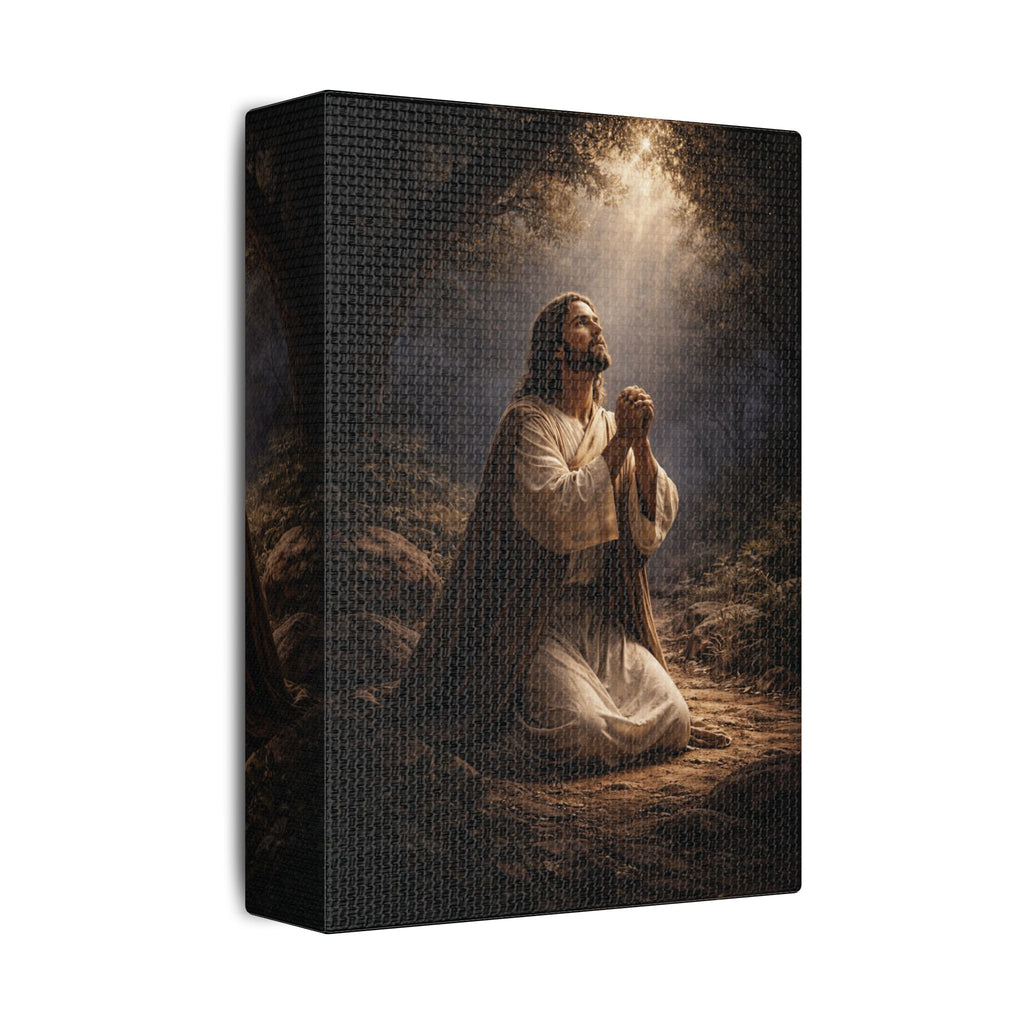 Prayer of Christ Canvas — Jesus in Prayer Wall Art | Christian Faith Decor