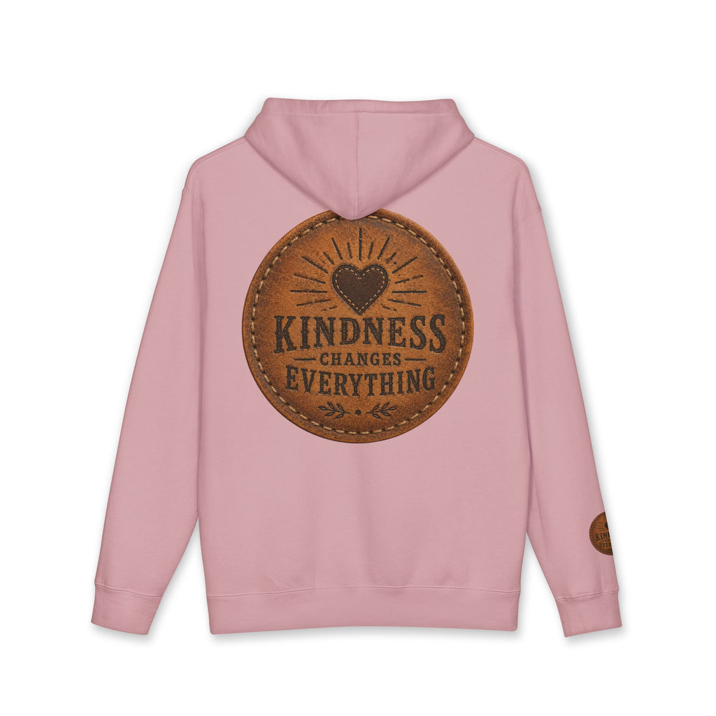 Kindness Changes Everything Hoodie — Inspirational Heart Patch Design