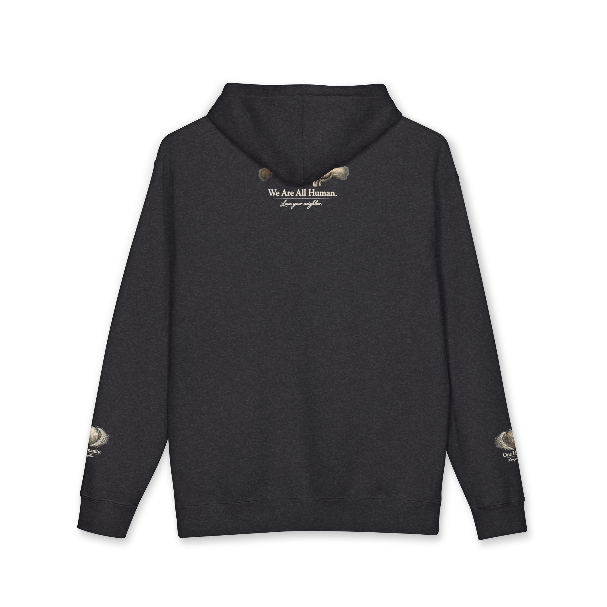 “One Humanity” Hoodie – “Love Your Neighbor” Earth & Wings Graphic Sweatshirt