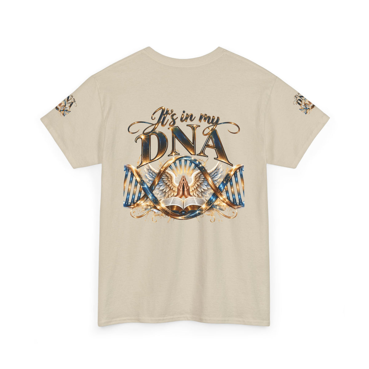 It's in My DNA Christian T-Shirt – Bible, Praying Hands & Angel Wings | Gildan Heavy Cotton Tee | Unisex