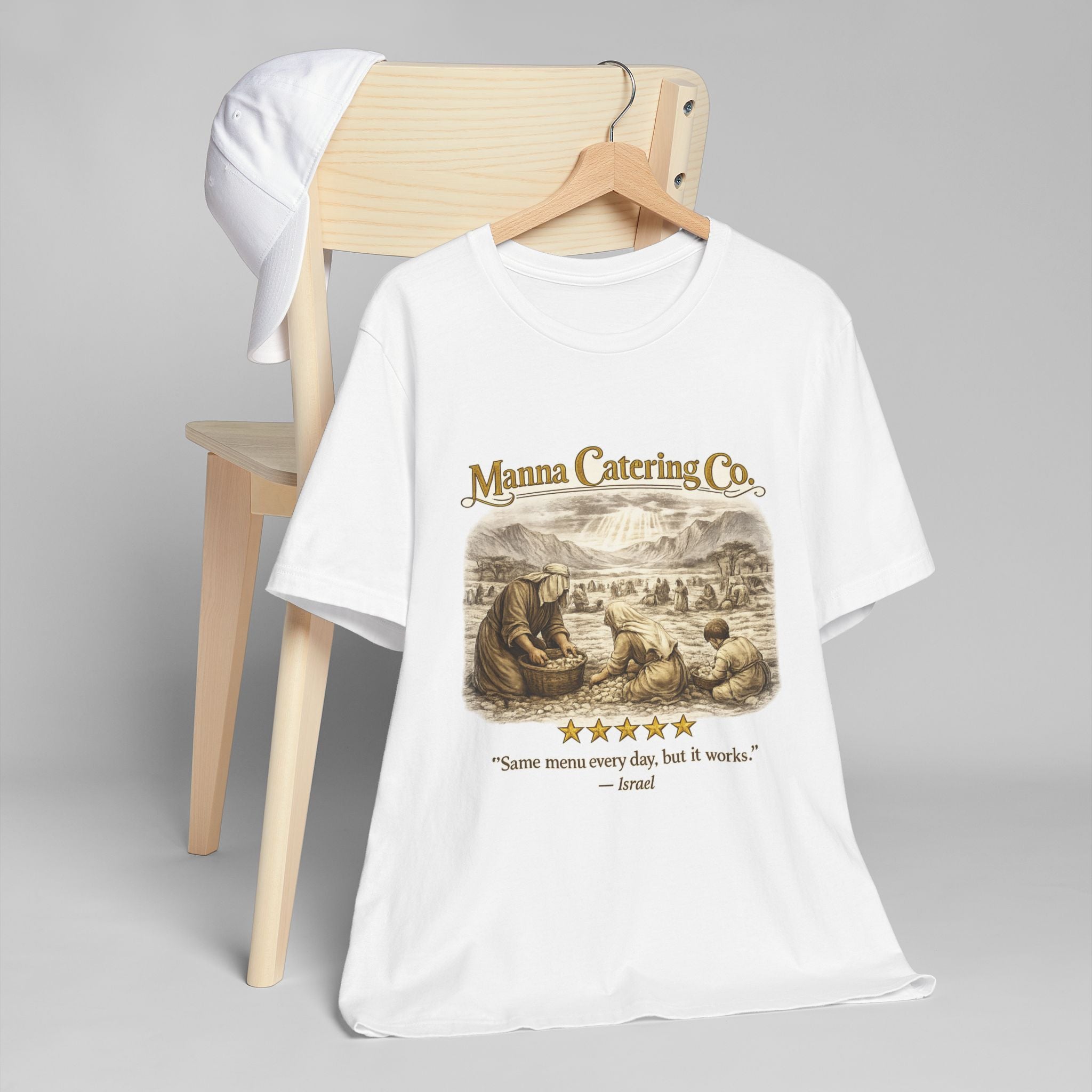 Vintage Graphic T-Shirt — "Same Menu Every Day, But It Works."