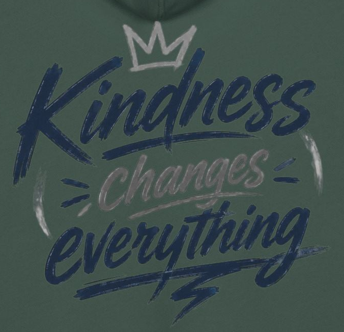 Kindness Changes Everything Hoodie – Heart Hands Graphic Inspirational Pullover