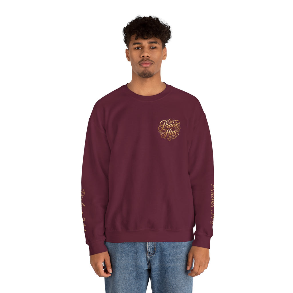 Praise Psalm 150 Sweatshirt | Christian Faith Crewneck Pullover | Inspirational Worship Apparel
