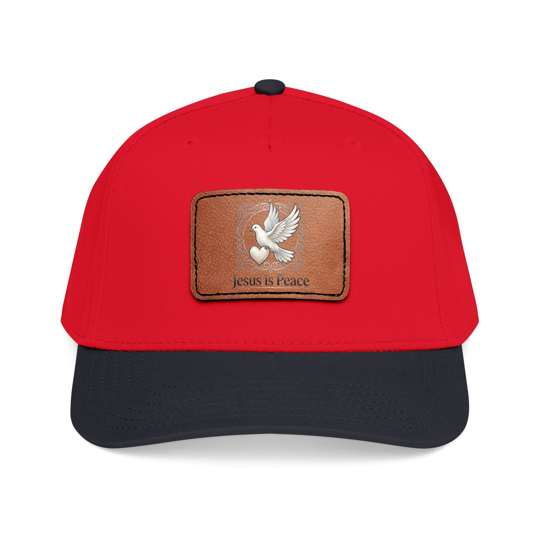 Jesus Is Peace Christian Leather Patch Hat | Dove Faith Baseball Cap | Inspirational Snapback Cap