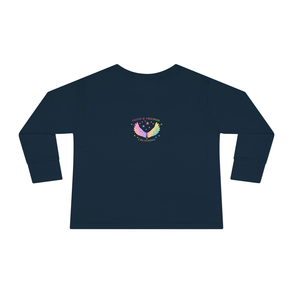 Baby Moon & Owl Toddler Long Sleeve Tee – Pastel Sleepy Moon Nursery Shirt | Cozy Toddler Pajama Style Tee