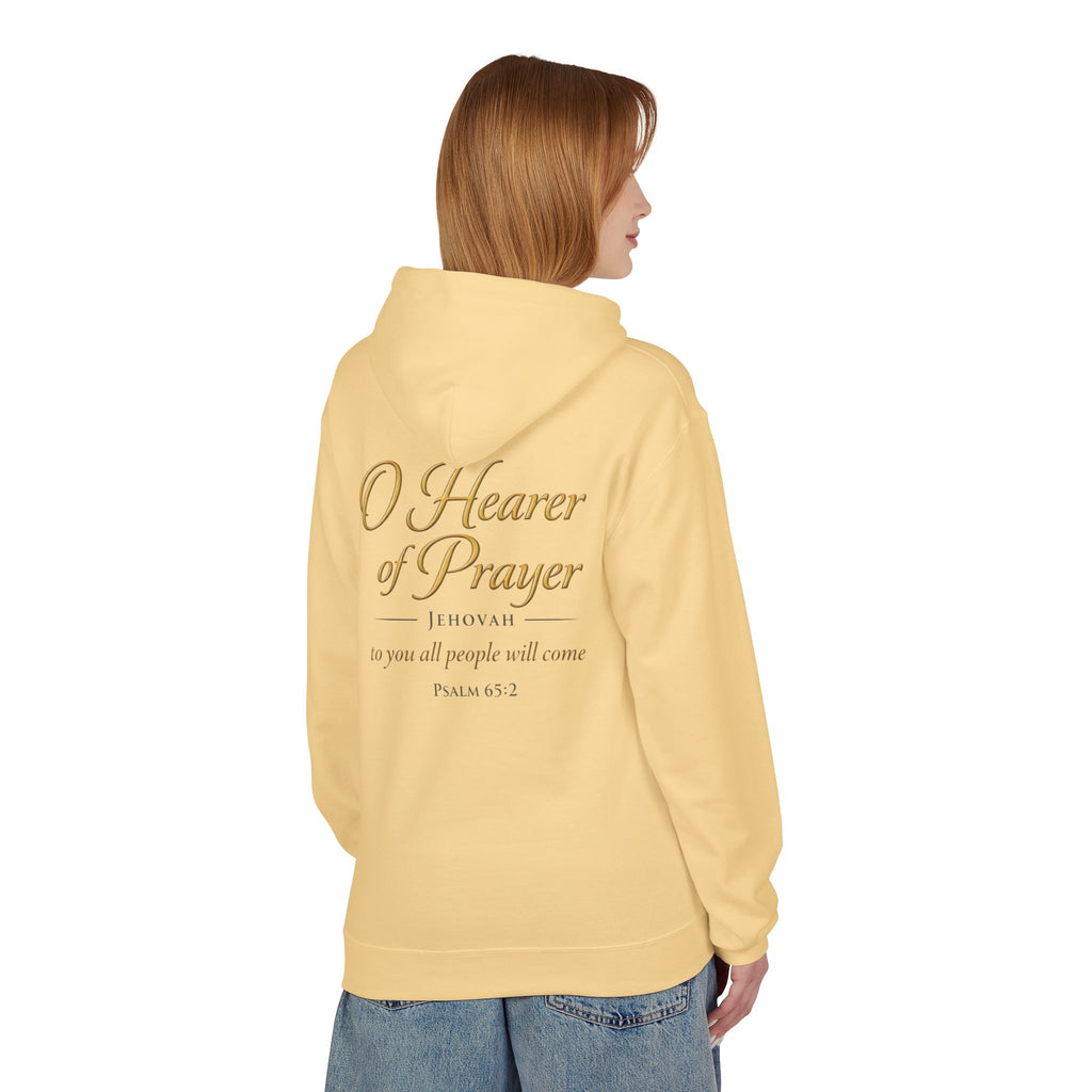 Prayer Hoodie – “O Hearer of Prayer” Psalm 65:2 Christian Pullover | Faith & Freedom Creations