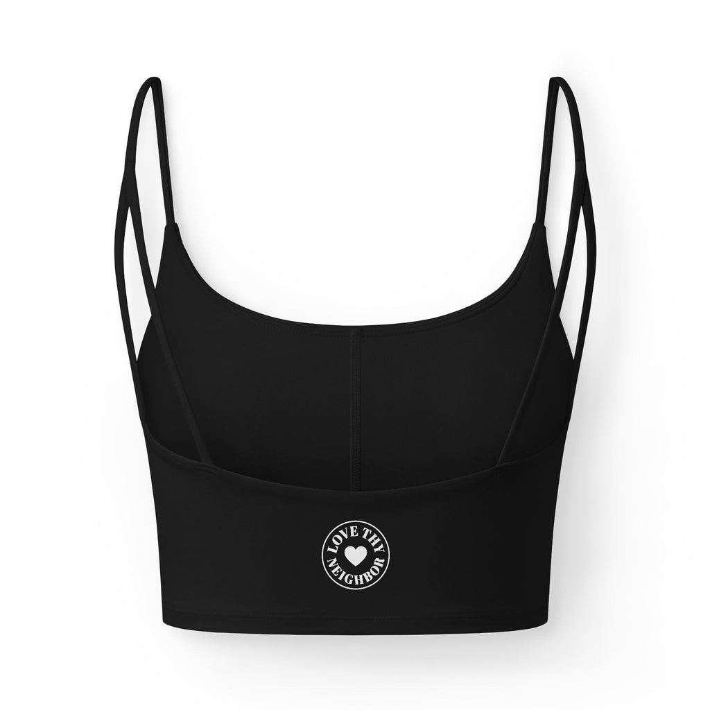 Luxe Crop Bra — 'Love Thy Neighbor' Heart Emblem