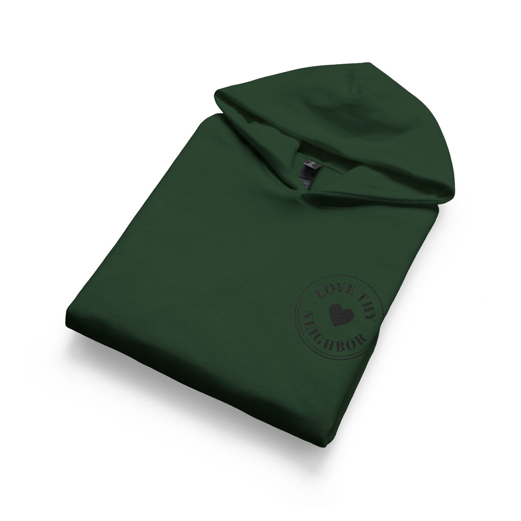 Youth Hoodie — 'Love Tiny Friendships' Heart Chest Logo