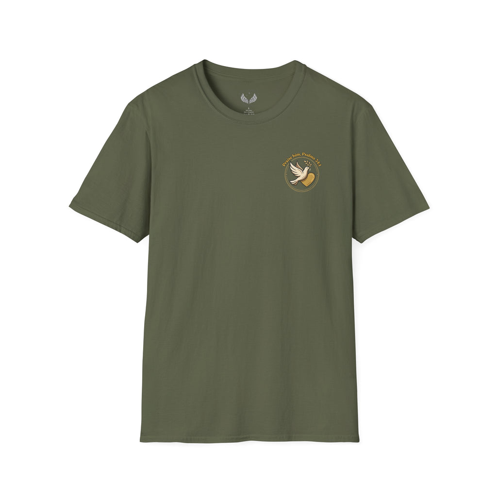 Dove of Peace Pocket T-Shirt | Pray Love Remember Christian Tee | Faith Freedom Creations
