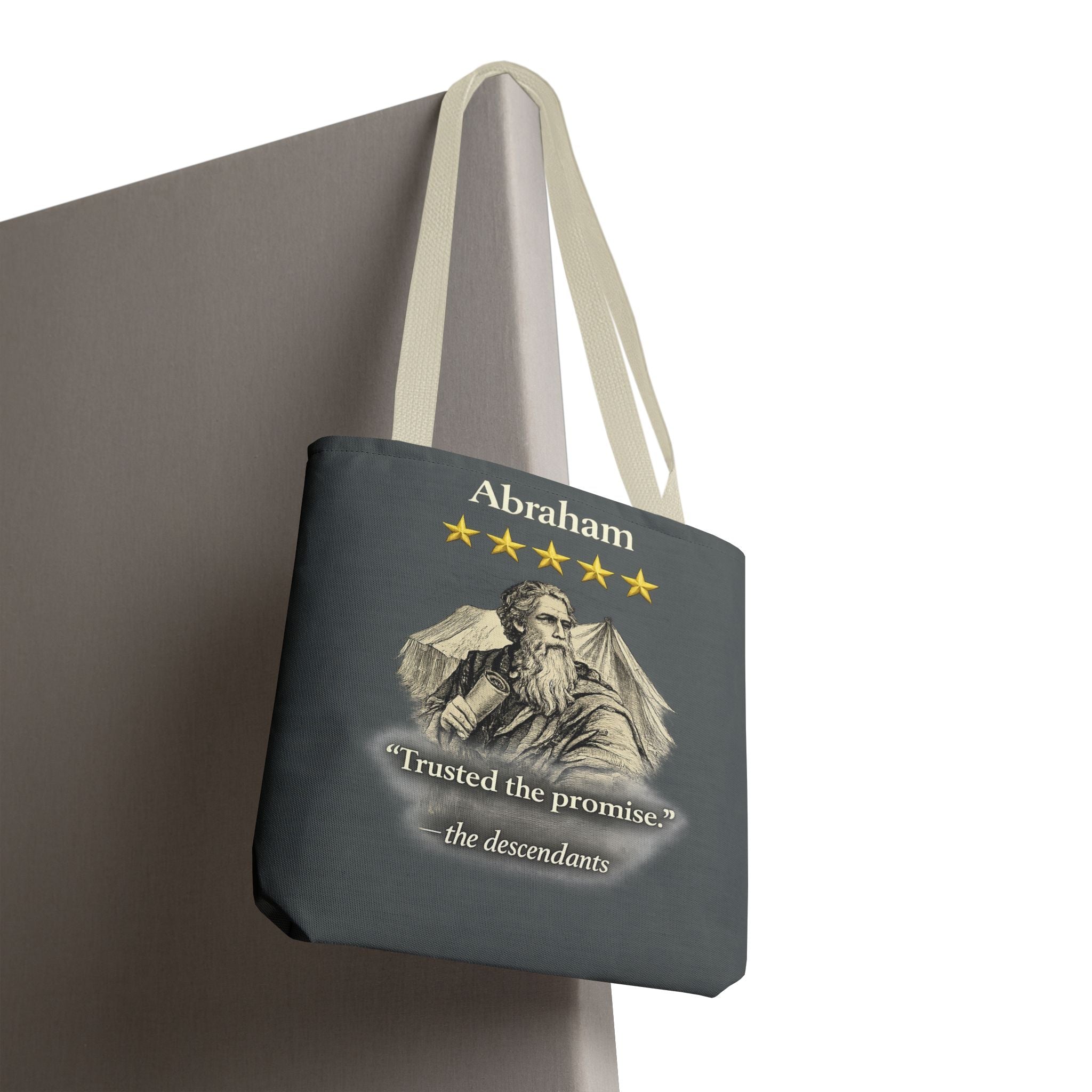 Abraham – Tote Bag | “Trusted the Promise” Patriarch Graphic – Five-Star Faith Series