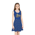 Girls' Jesus Sundress – Blue Graphic Youth Faith Dress | Mother & Daughter Matching Christian Outfit
