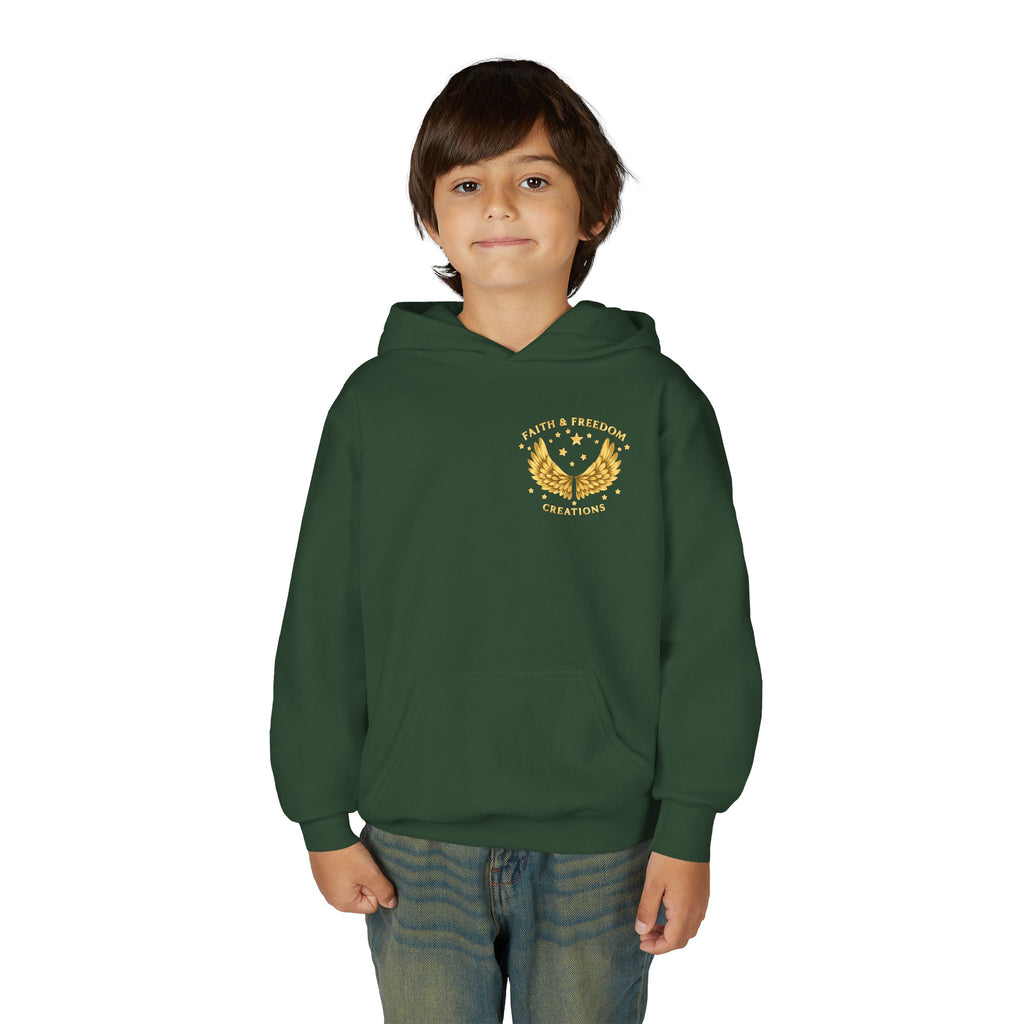 Youth “Be Kind to One Another” Hoodie – Cute Bunny Night Sky Scripture Sweatshirt
