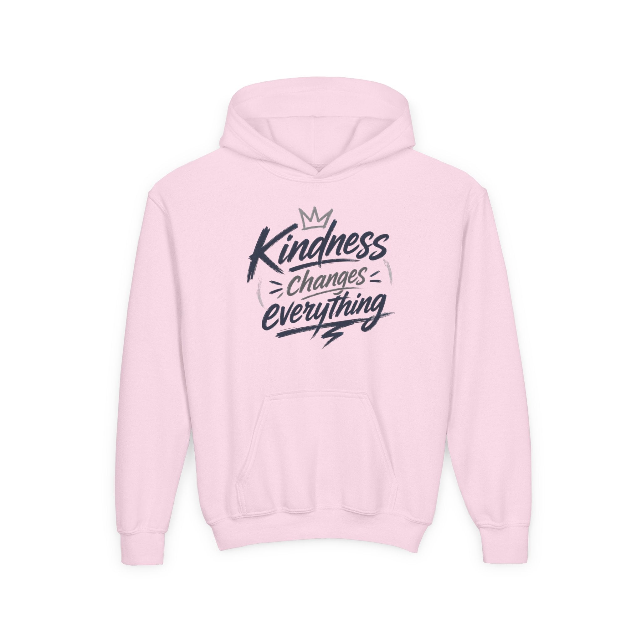 Youth Hoodie – “Kindness Changes Everything” Inspirational Kids Pullover