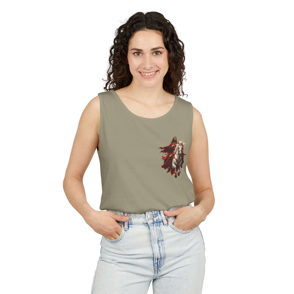 Jesus Second Coming Tank Top | Jesus on White Horse Christian Tank | Inspirational Faith Apparel