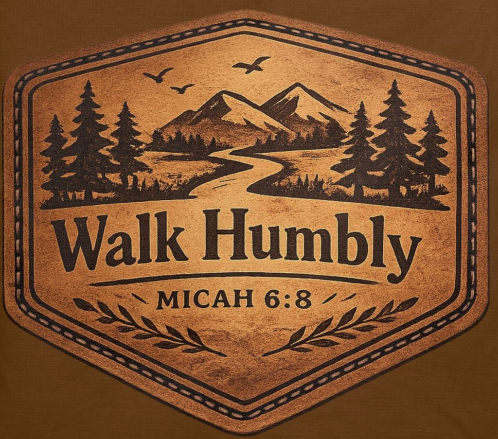 Walk Humbly Cotton Bedding Set | Micah 6:8 Christian Duvet Cover | Rustic Mountain Faith Bedroom Décor