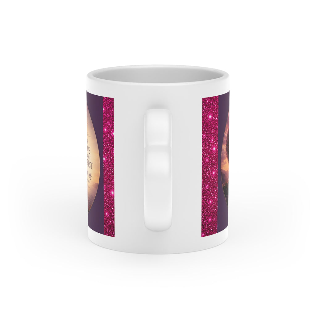 We Love Because He First Loved Us Heart Mug | Christian Coffee Cup | 1 John 4:19 Ceramic Mug