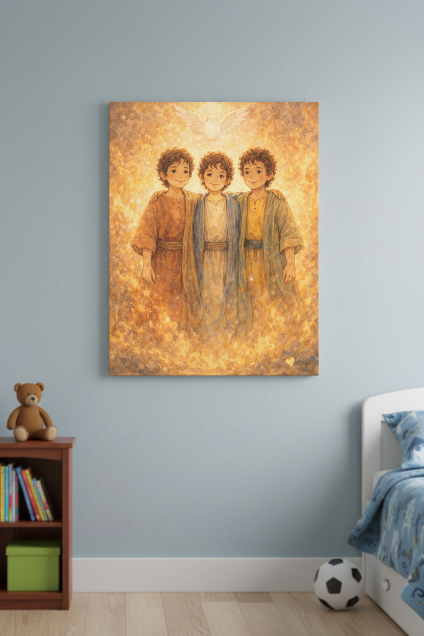 God Is With Us – Joshua 1:9 Nursery Canvas | Christian Scripture Wall Art