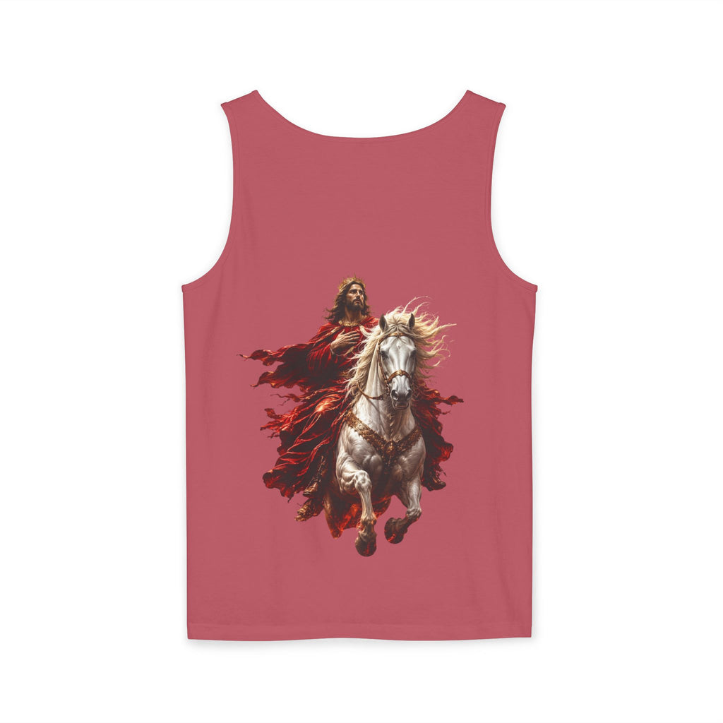 Jesus Second Coming Tank Top | Jesus on White Horse Christian Tank | Inspirational Faith Apparel