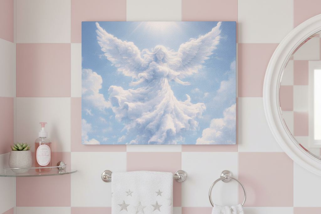 Angel Cloud Canvas — Peaceful Heavenly Angel Wall Art