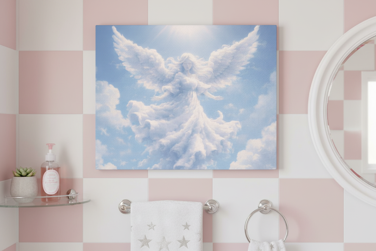 Angel Cloud Canvas — Peaceful Heavenly Angel Wall Art