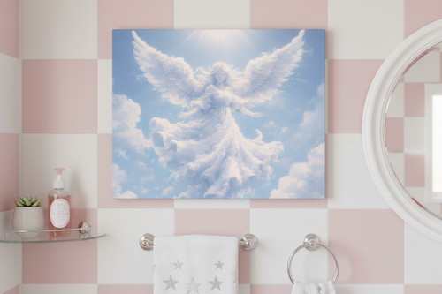 Angel Cloud Canvas — Peaceful Heavenly Angel Wall Art
