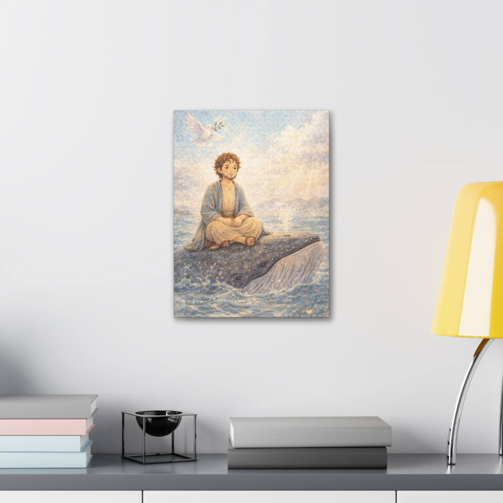 God Gives Second Chances Canvas — Jonah and the Great Fish (Jonah 2:9)
