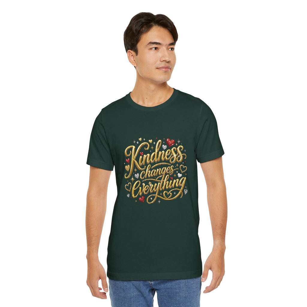 Kindness Changes Everything T-Shirt | Inspirational Script Graphic Tee | Soft Everyday Kindness Shirt