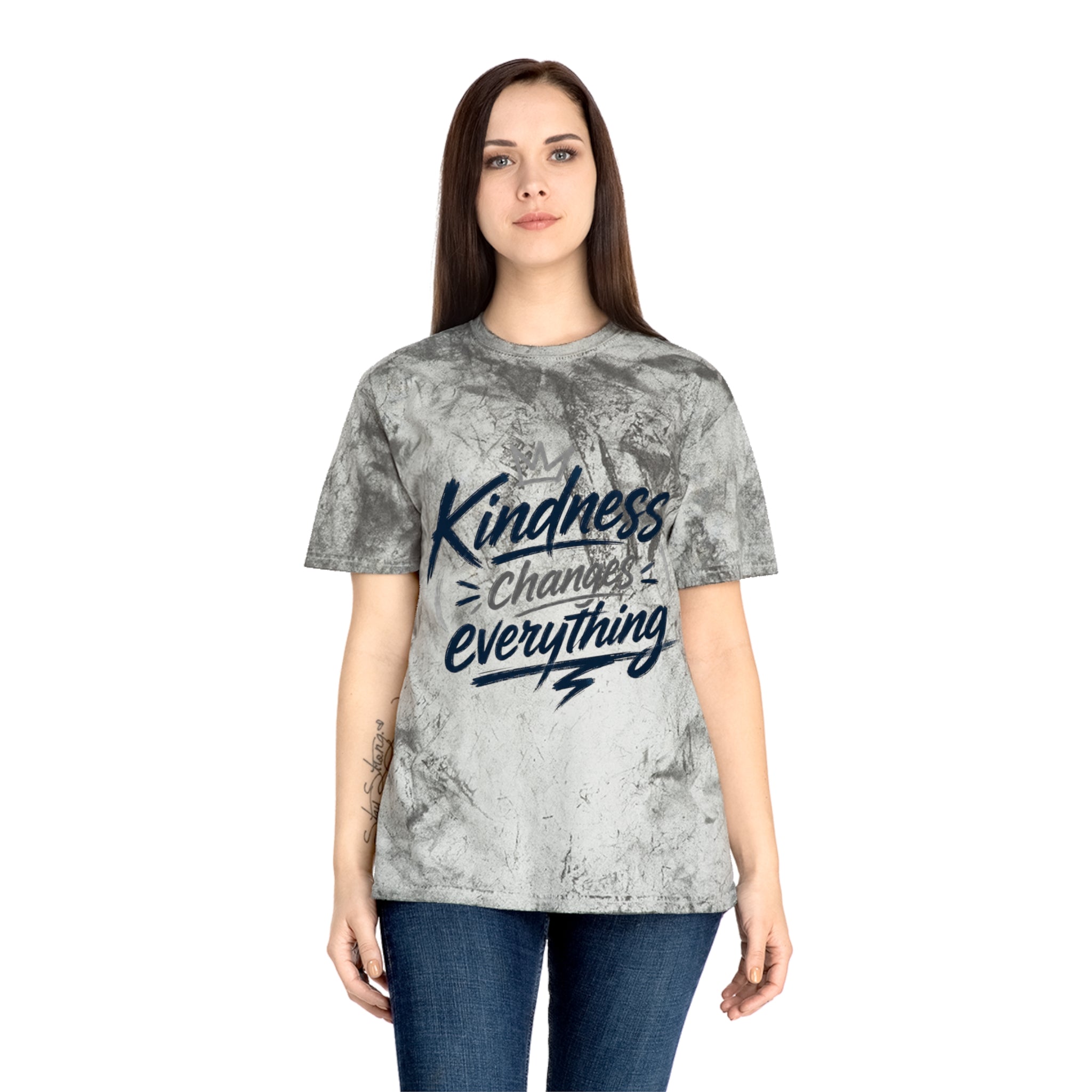 Kindness Changes Everything Tie-Dye T-Shirt – Inspirational Color Blast Graphic Tee