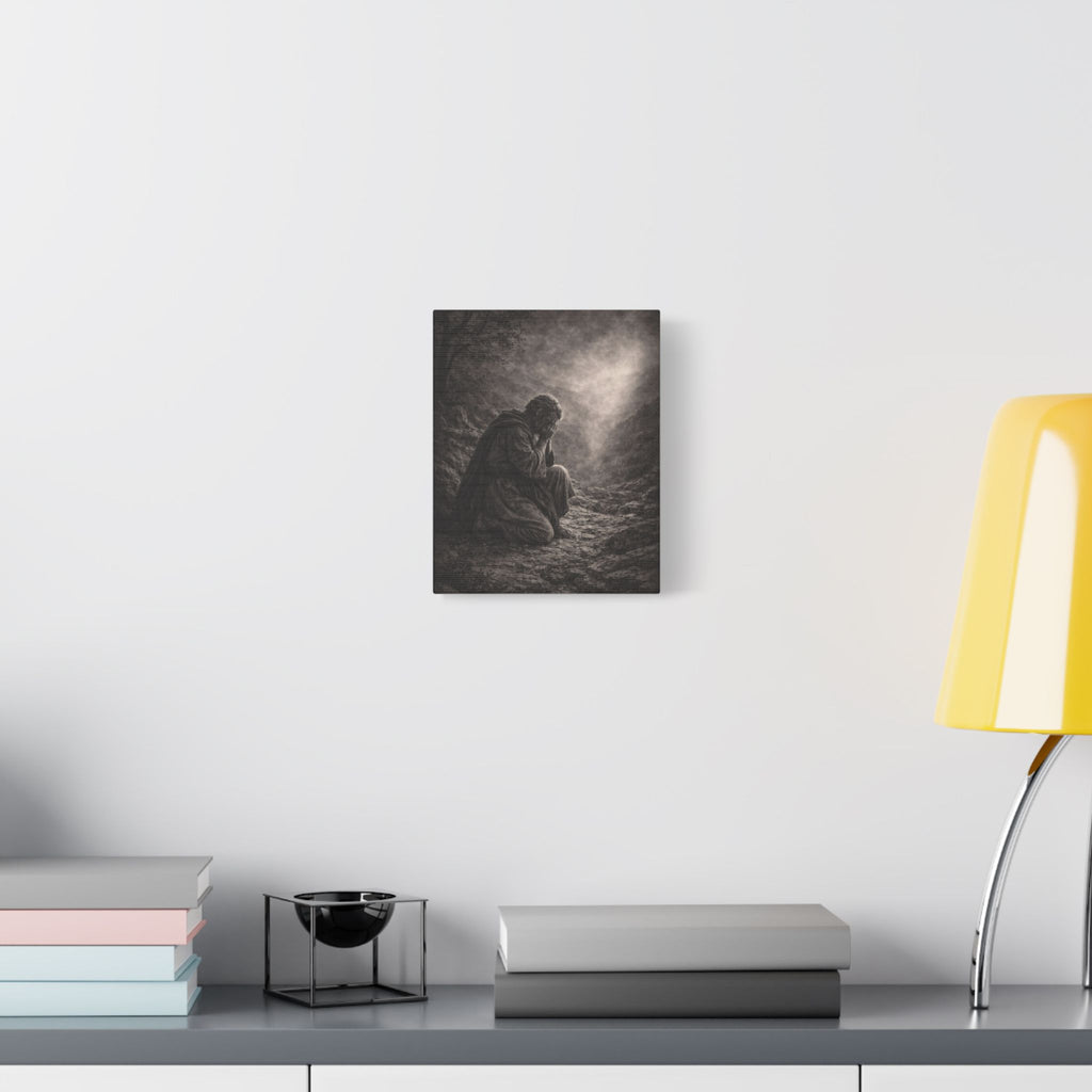 Elijah Prays Canvas — Biblical Wall Art | Christian Scripture Canvas