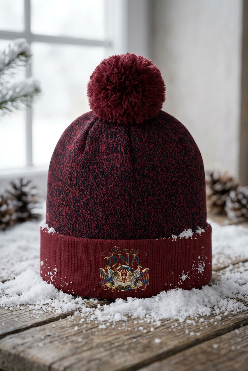 It's in My DNA Christian Pom Pom Beanie | Faith Winter Hat | Faith Freedom Creations
