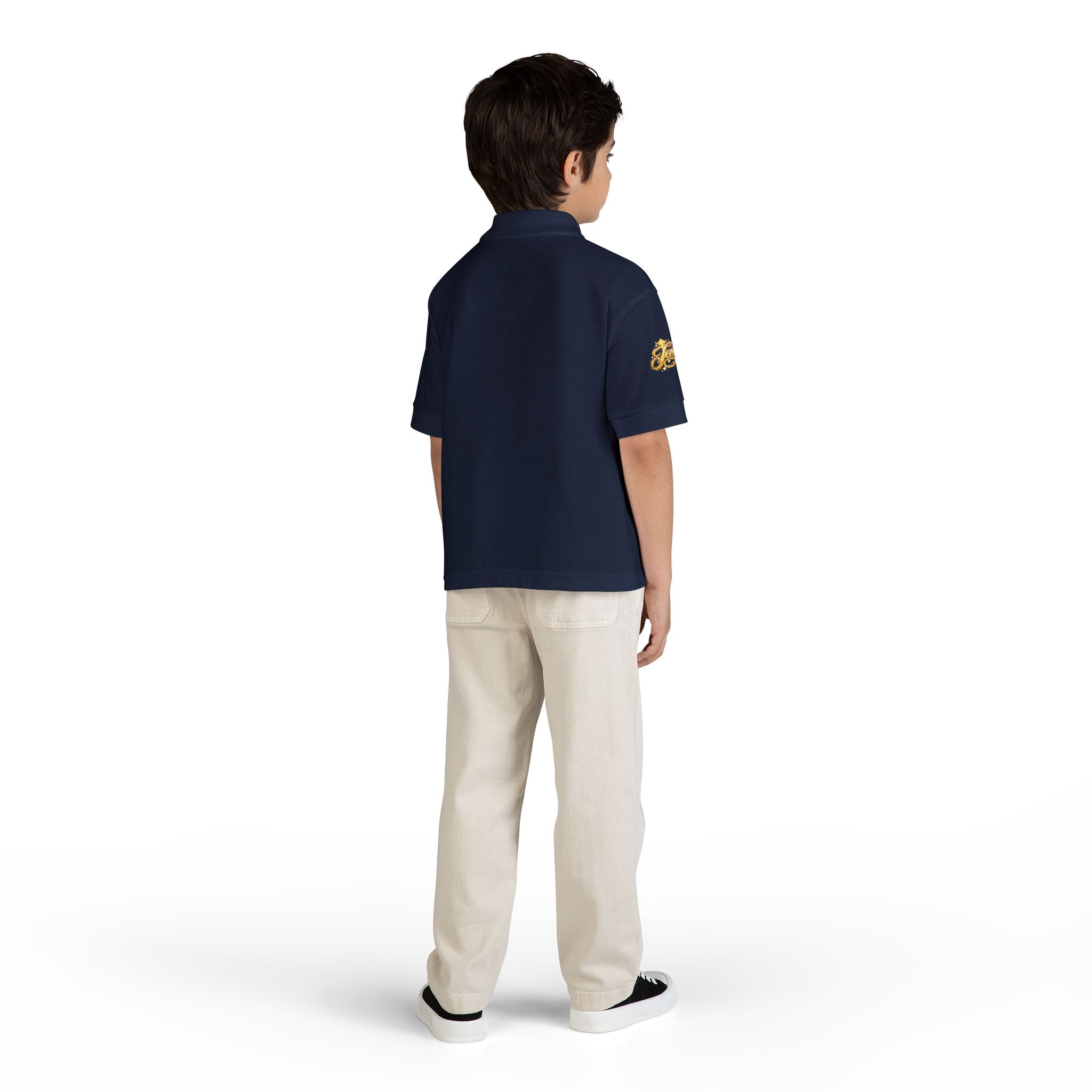 Kids Jesus Gold Nugget Polo – Youth Christian Faith Shirt | Church & Dress Casual Polo