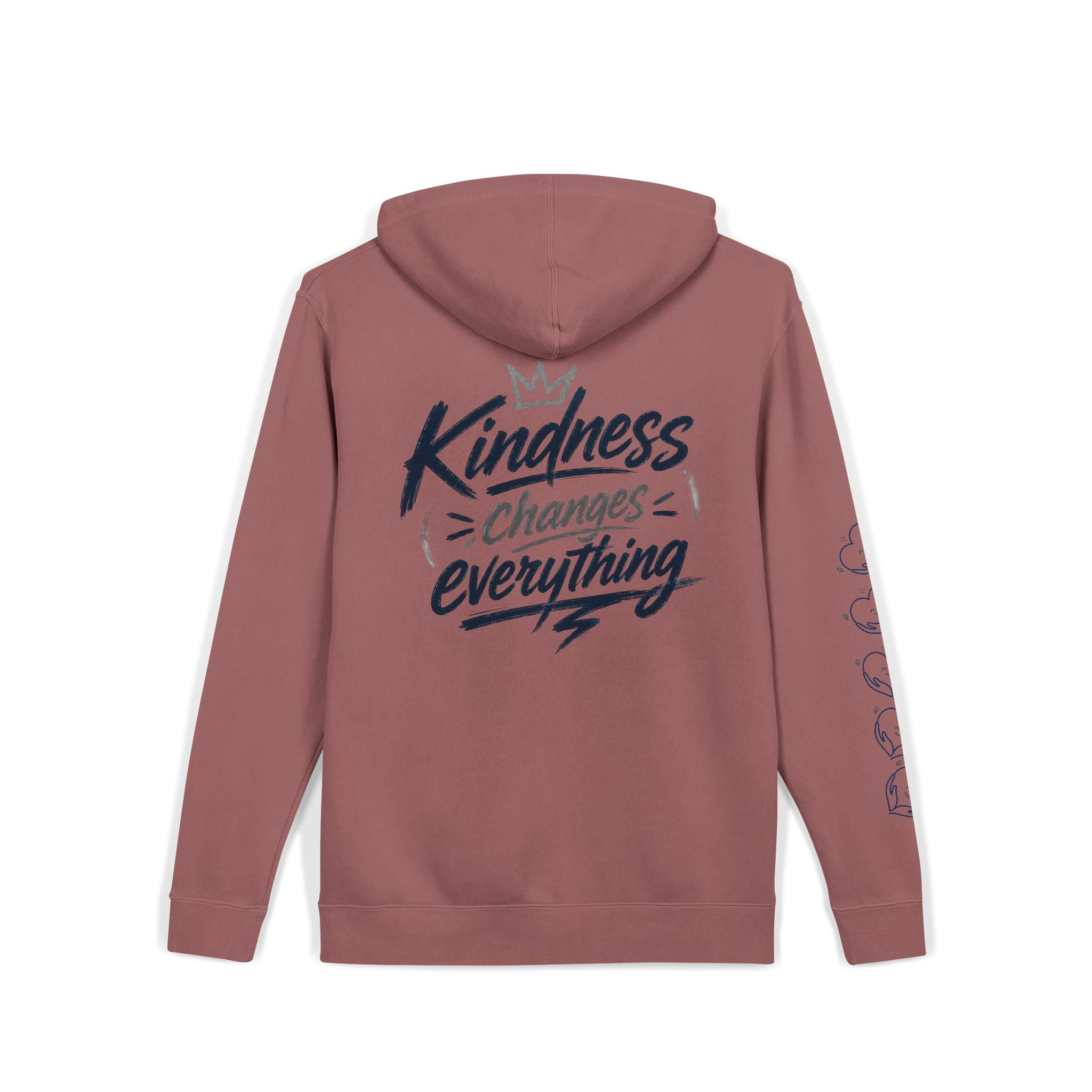Kindness Changes Everything Hoodie – Heart Graphic Pigment-Dyed Sweatshirt