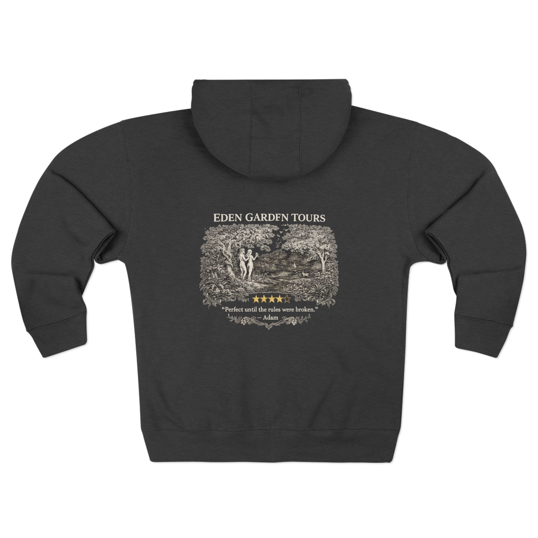 Eden Garden Tours – Zip Hoodie | Vintage Botanical Travel Graphic – Five-Star Faith Series