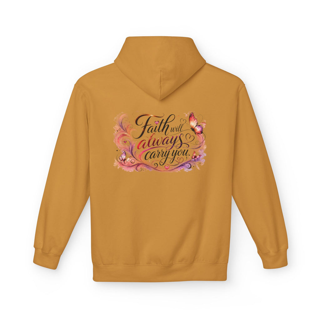 Faith Will Always Carry You Hoodie | Butterfly Christian Inspirational Pullover