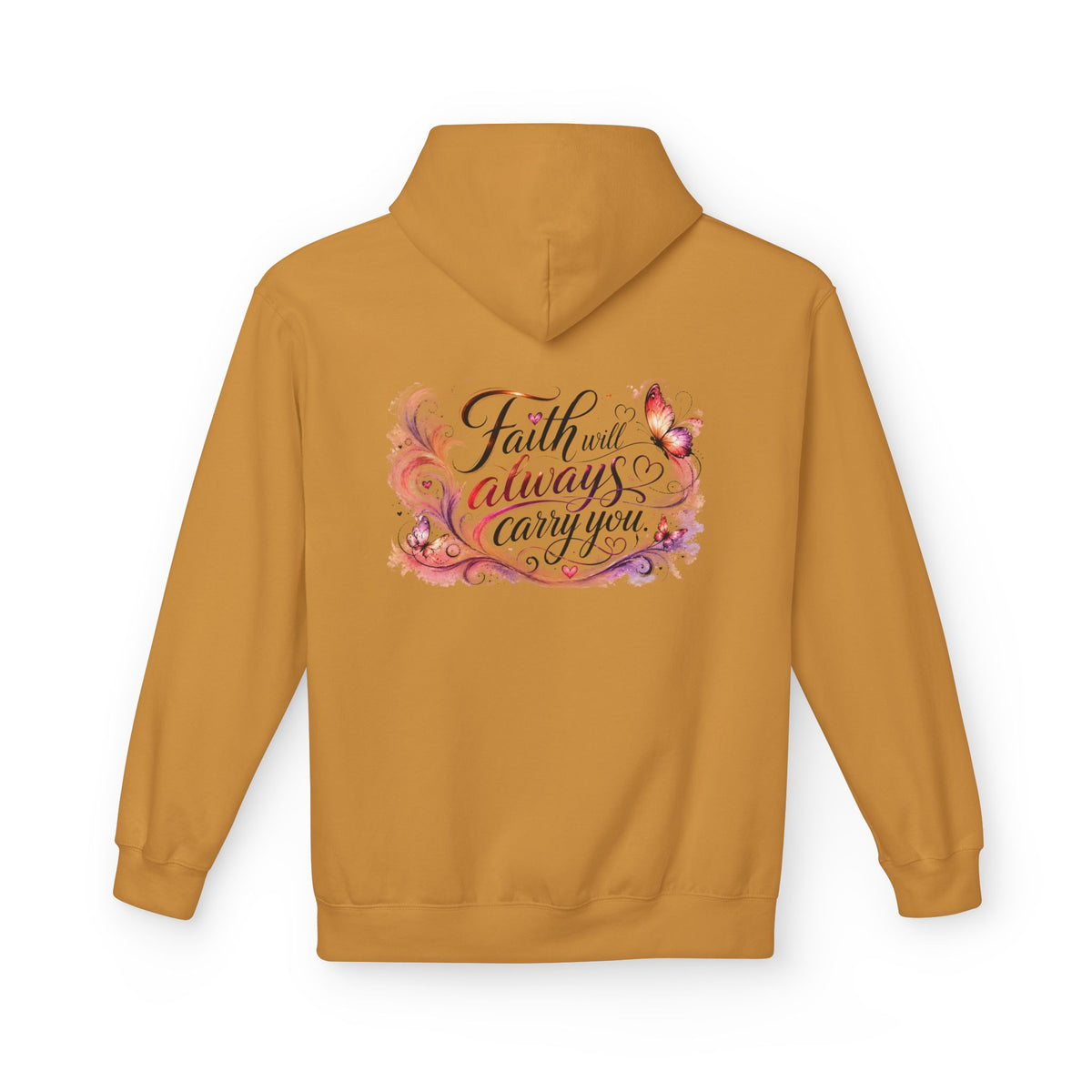 Faith Will Always Carry You Hoodie | Butterfly Christian Inspirational Pullover