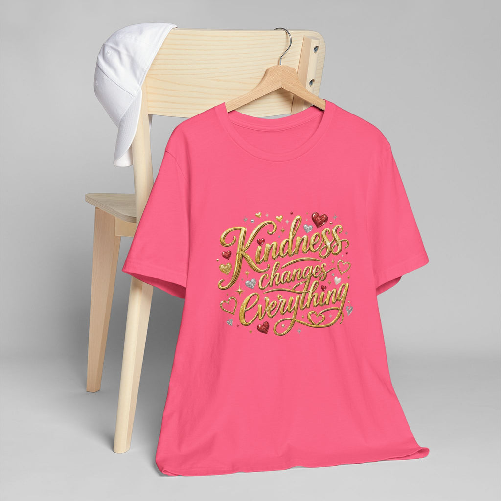 Kindness Changes Everything T-Shirt | Inspirational Script Graphic Tee | Soft Everyday Kindness Shirt