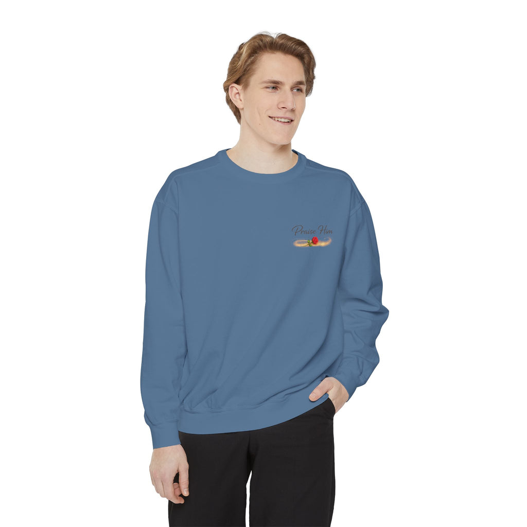 Psalm 34:1 Crewneck Sweatshirt | Inspirational Christian Graphic Sweatshirt | Faith Apparel