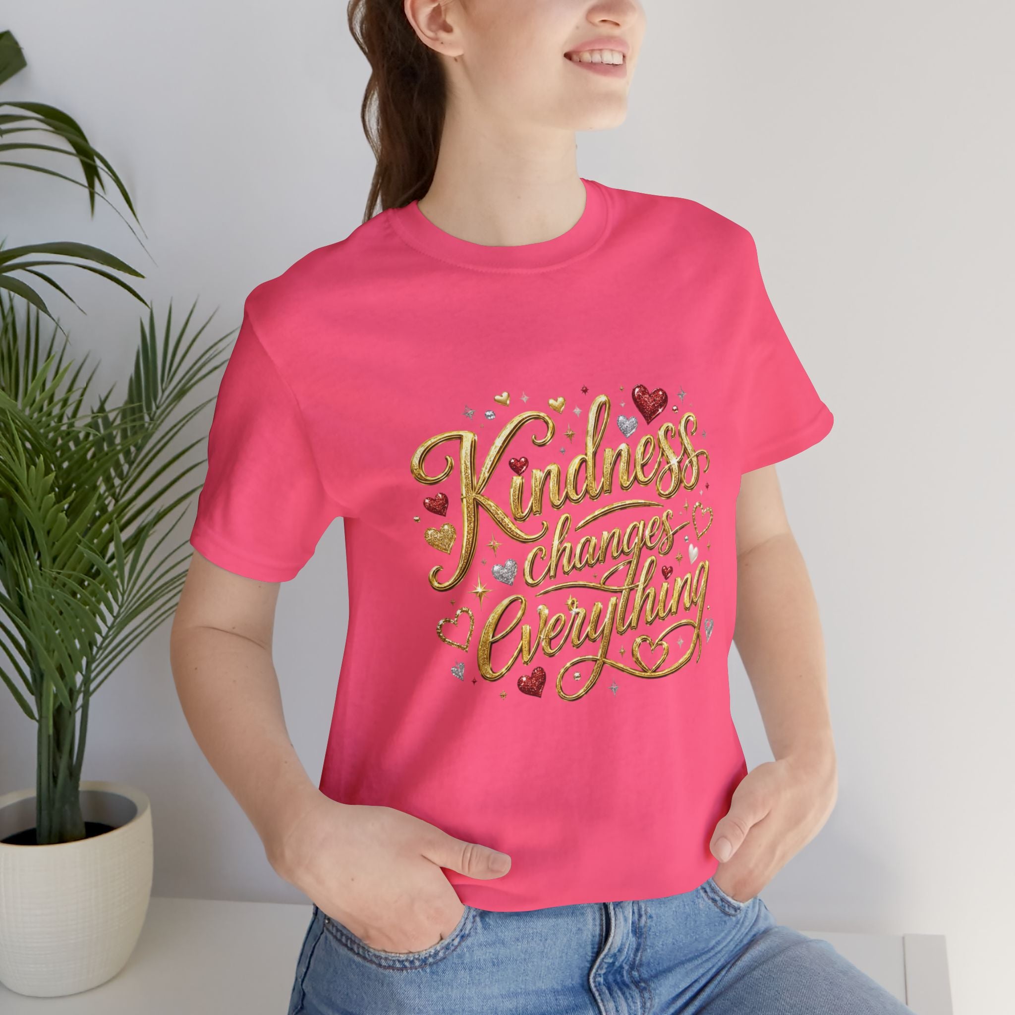 Kindness Changes Everything T-Shirt | Inspirational Script Graphic Tee | Soft Everyday Kindness Shirt