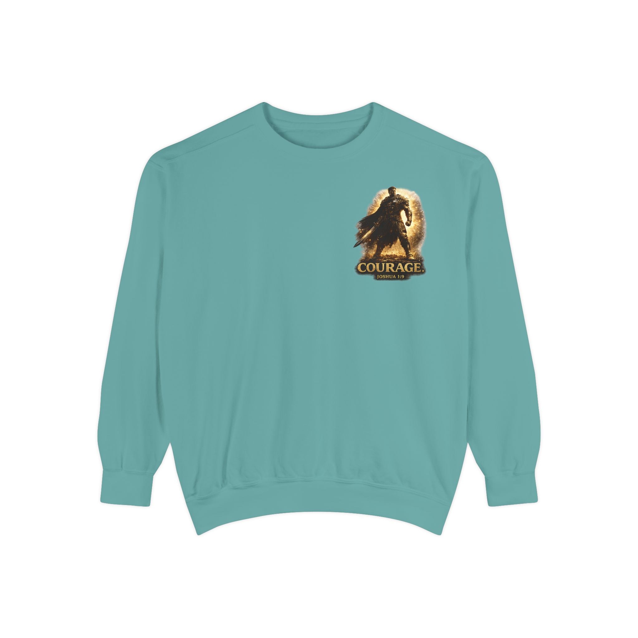 Joshua Courage Sweatshirt | Be Strong and Courageous Christian Crewneck | Inspirational Faith Apparel