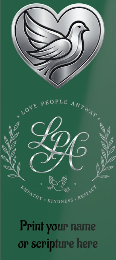 Personalized LPG Monogram Metal Bookmark | Love People Anyway Bookmark | Elegant Reading Gift