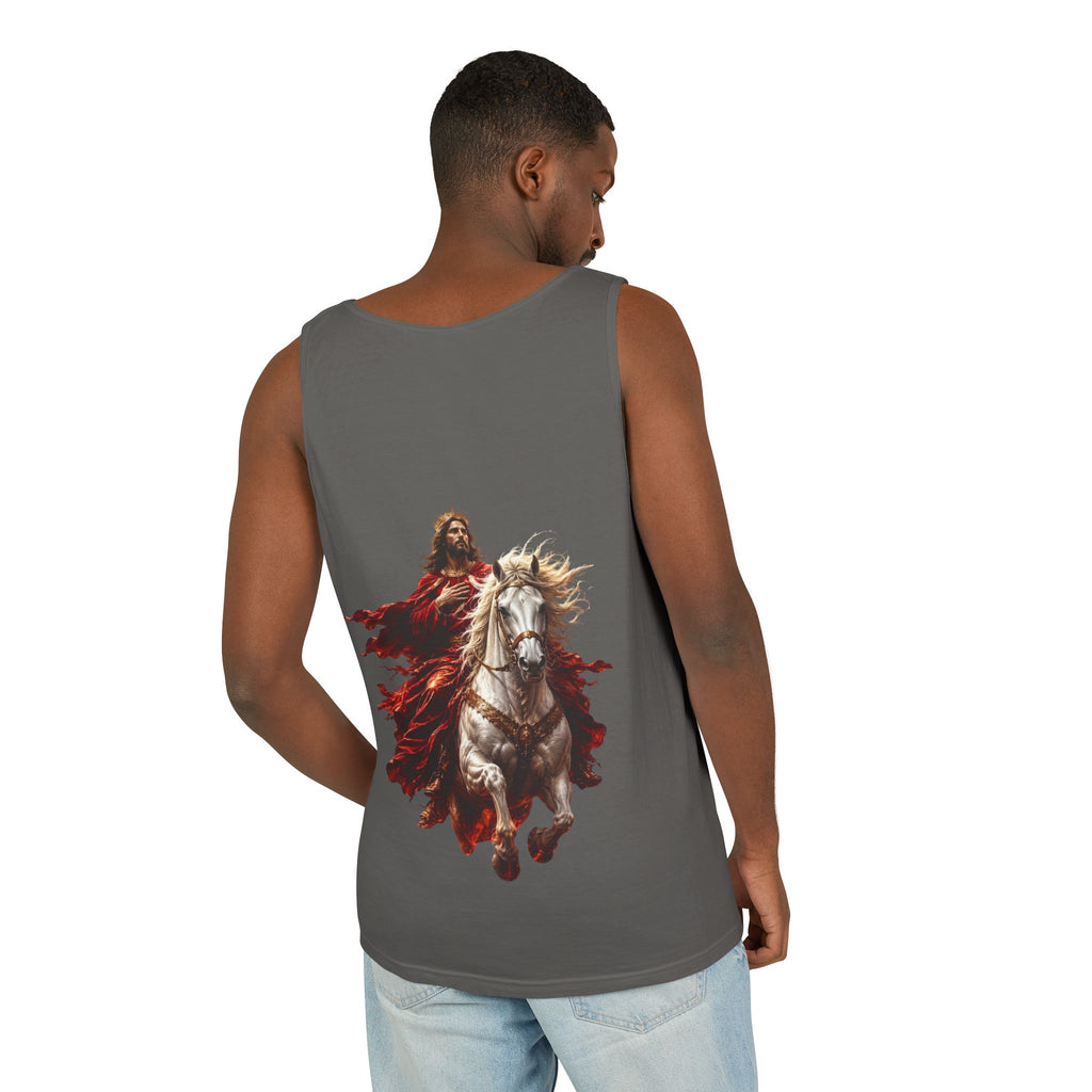 Jesus Second Coming Tank Top | Jesus on White Horse Christian Tank | Inspirational Faith Apparel