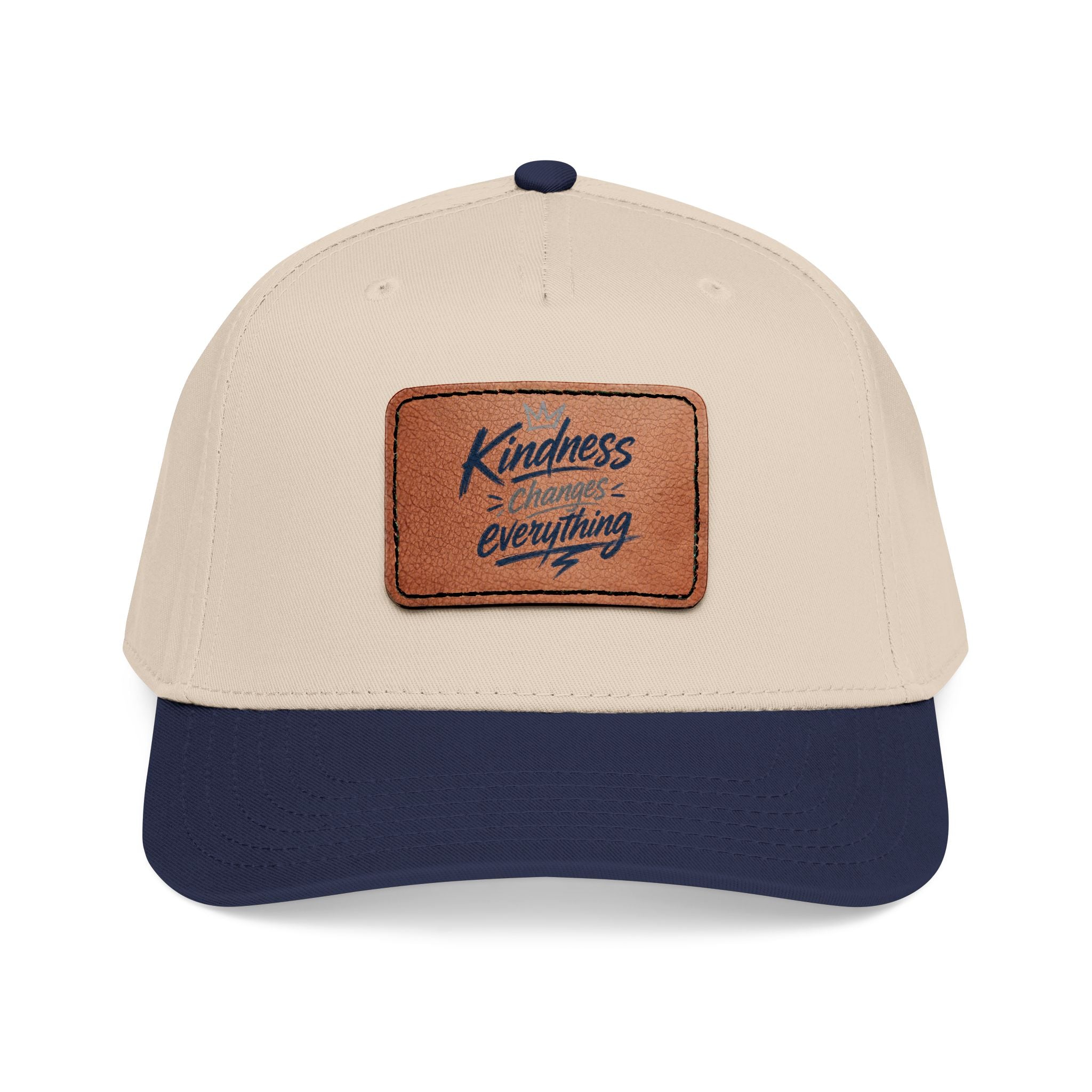 Kindness Changes Everything Leather Patch Hat | Inspirational Baseball Cap | Vintage Style Faith Apparel