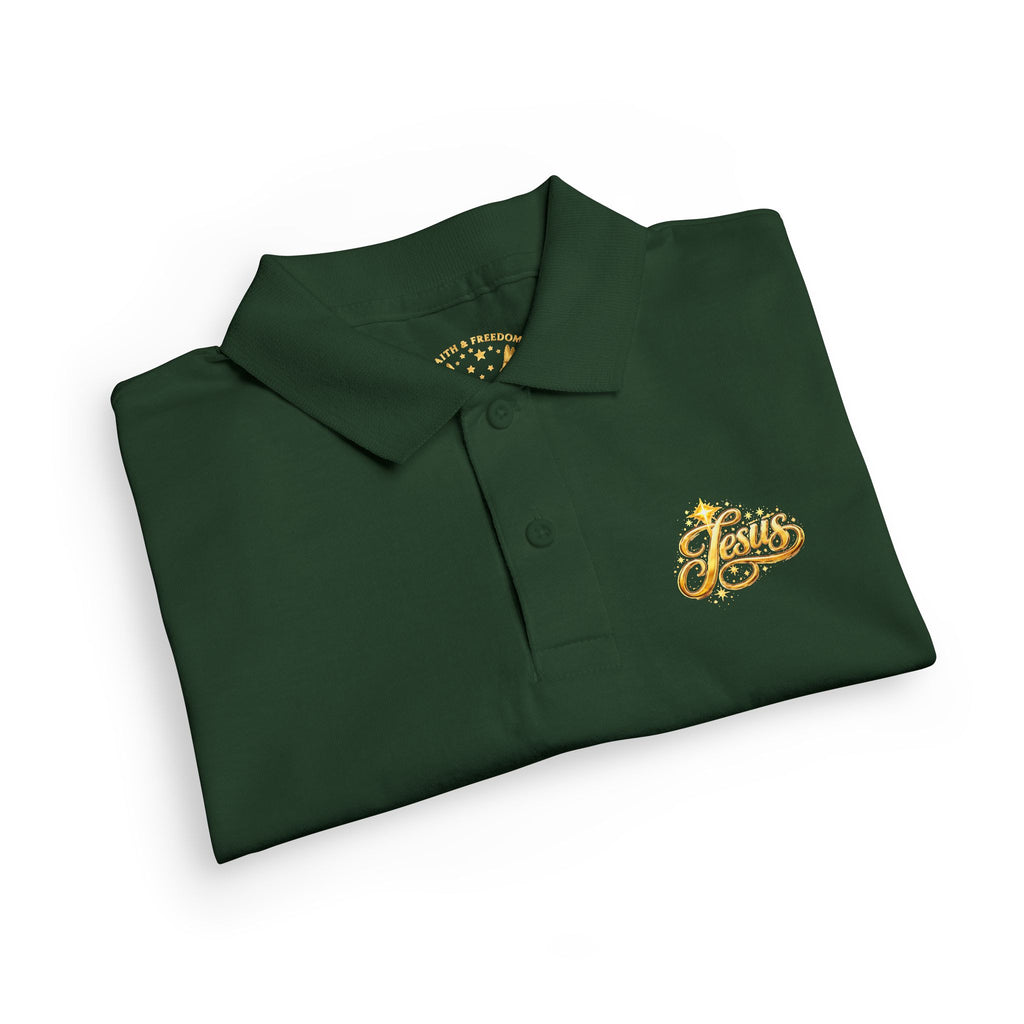 Kids Jesus Gold Nugget Polo – Youth Christian Faith Shirt | Church & Dress Casual Polo