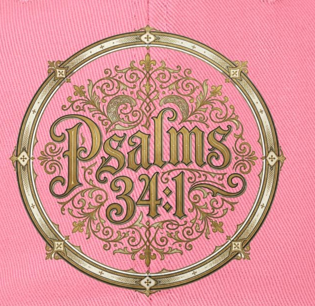 Distressed Black Cap – Psalms 23:1 Vintage Gold Emblem Hat | Faith & Freedom Creations