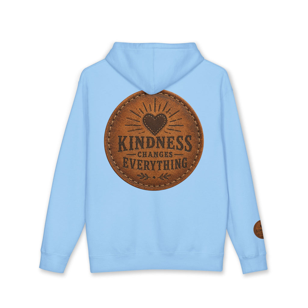 Kindness Changes Everything Hoodie — Inspirational Heart Patch Design